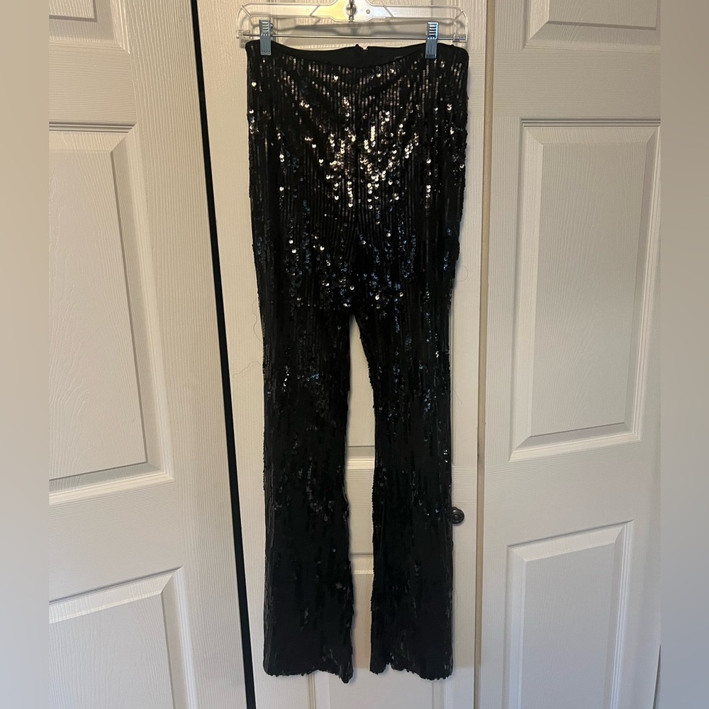 Forever 21 Sequin Flare Leg Pants
